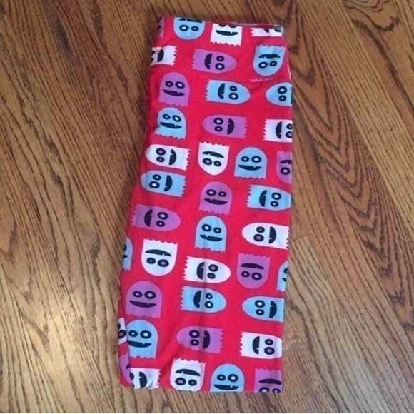 LuLaRoe Version 1.0 Orange Pac-man Buttery Soft Leggings - OS - Picture 3 of 12